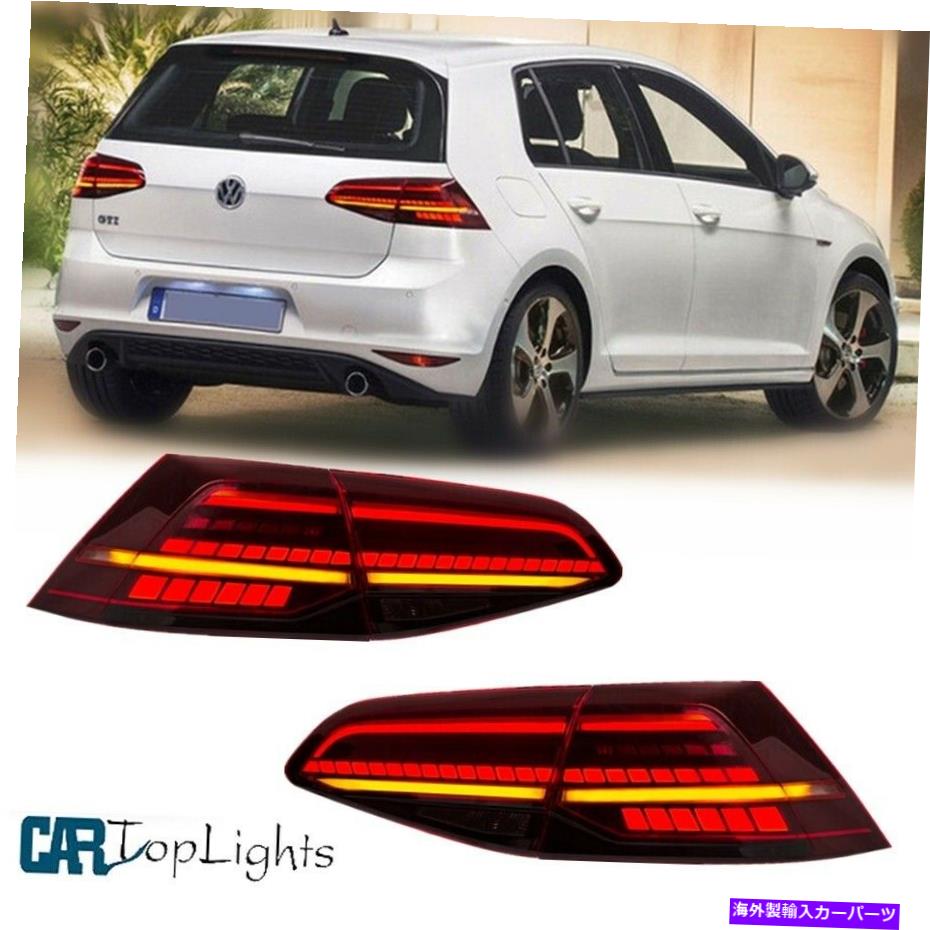 USテールライト VWゴルフMK7 GTI   R 7.5レッドテールランプダイナミック回転信号のためのLEDテールライト LED Tail Lights For VW Golf MK7 GTI R 7.5 Red Tail Lamps Dynamic Turn Signals