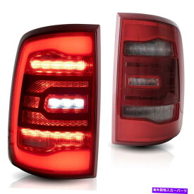 USテールライト 10-18ドッジRAM 1500 RAM 2500 3500のためのカスタマイズされた赤いクリア全LEDテールライト Customized Red Clear Full LED Tail Lights For 10-18 Dodge Ram 1500 Ram 2500 3500