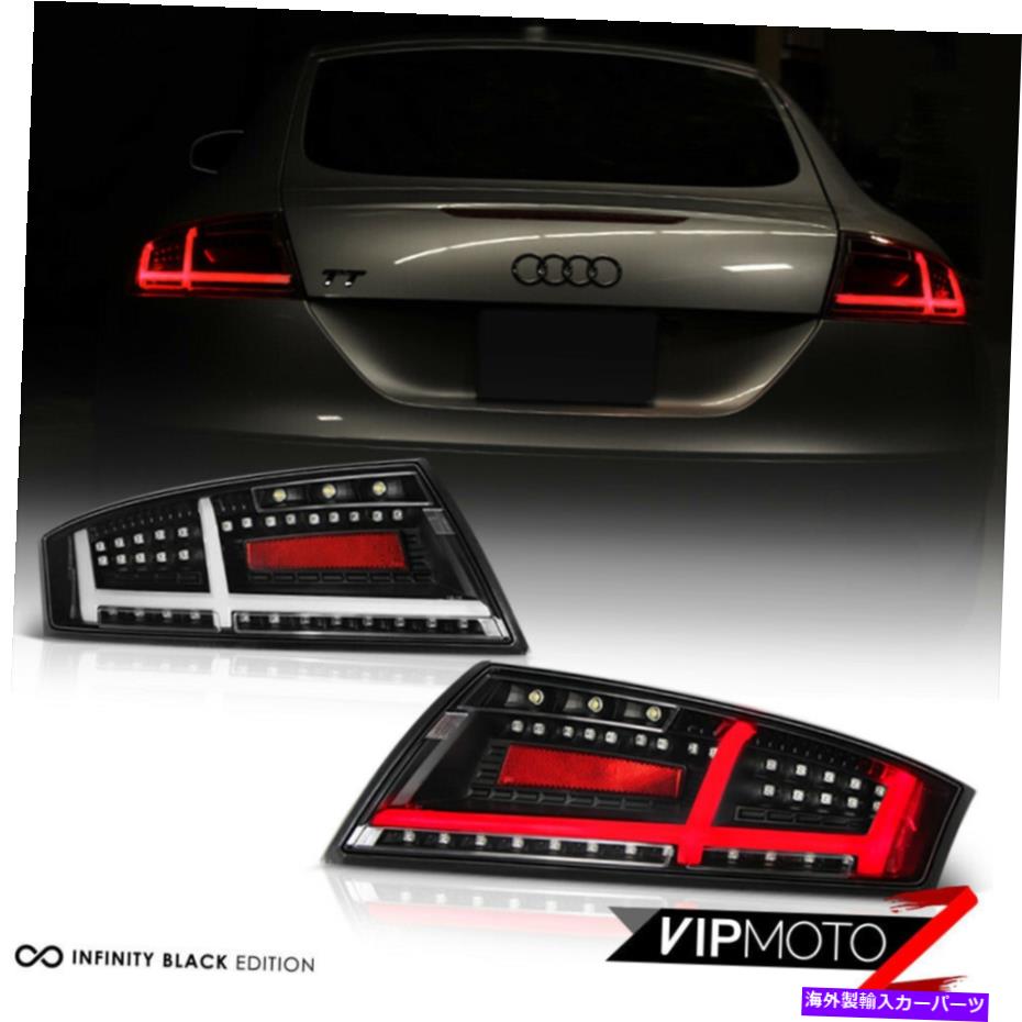 【はこぽす対応商品】USテールライト 08-15 Audi TT TTS Quatro [エラーフリー]黒LEDチューブブレーキ信号テールライト For 08-15 Audi TT TTS Quatro [Error Free] Black LED Tube Brake Signal Tail Light
