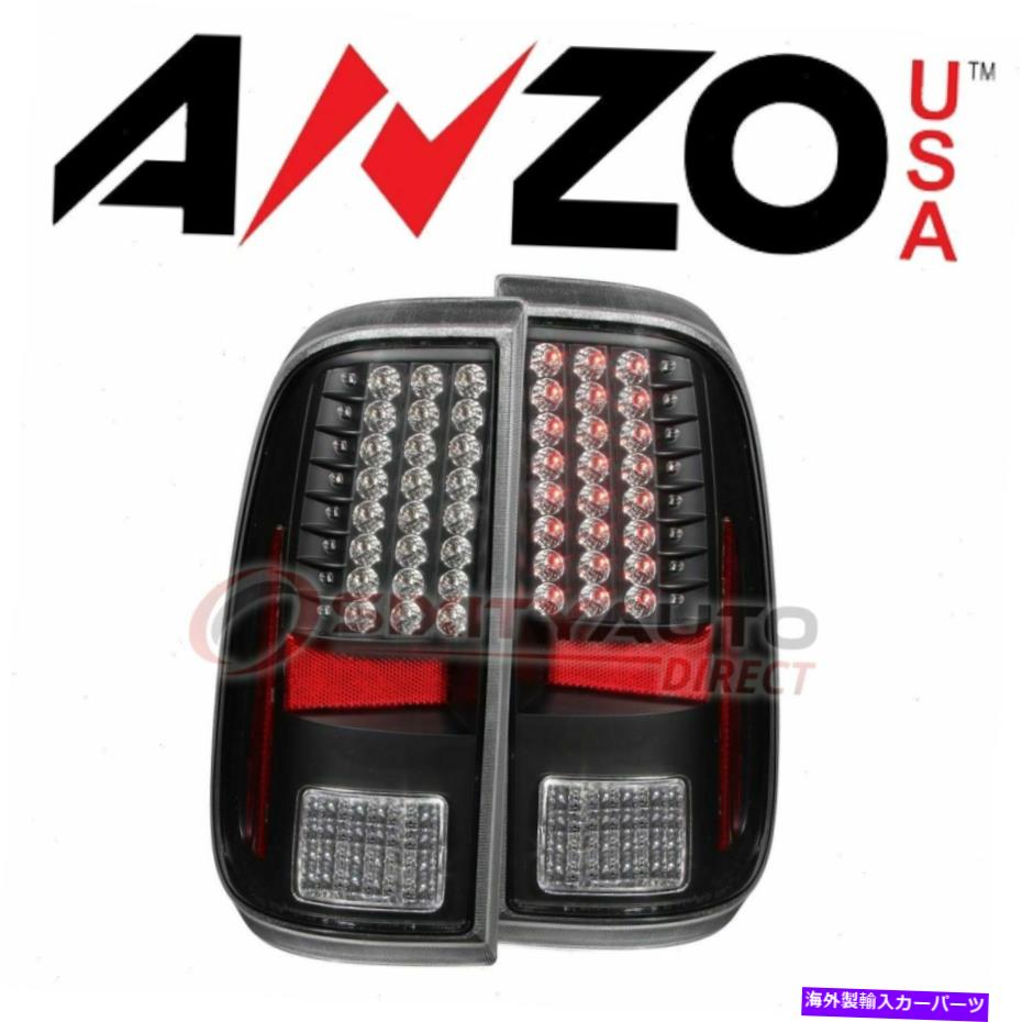 USテールライト 2008-2015 Ford F-250スーパーデューティ 電気のためのアンツァーテのテールライトセット AnzoUSA Tail Light Set for 2008-2015 Ford F-250 Super Duty Electrical it