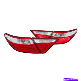 USテールライト トヨタカムリ2015-2017アナゾクローム/赤い繊維光学LEDテールライト For Toyota Camry 2015-2017 Anzo Chrome/Red Fiber Optic LED Tail Lights