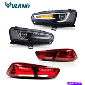 USテールライト Mitsubishi Lancer Evo 2008-2017のためのVland Ledヘッドライト＆テールライトアウディスタイル VLAND LED Headlights&Tail Lights Audi Style For Mitsubishi Lancer EVO 2008-2017