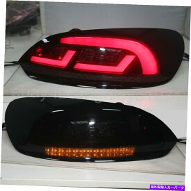 USテールライト 2008-2011 VW Scirocco LEDストリップティレイトLEDリアライトスモークブラック 2008-2011 Year For VW Scirocco LED Strip Taillights LED Rear Lights Smoke black