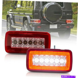 USテールライト レッドレンズ3in1 LEDリアフォグライト86-2018ベンツW463 Gクラスブレーキ＆リバース2x Red Lens 3In1 Led Rear Fog Light for 86-2018 Benz W463 G-Class Brake&Reverse 2X