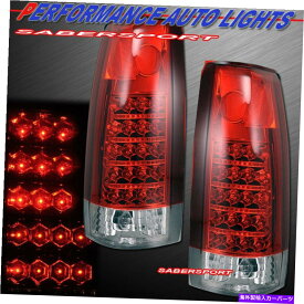 USテールライト 88-99 GM C / K 1500 2500 2500 Yukon Suburbanのための赤いクリアLEDのテールライトのセット Set of Red Clear LED Taillights for 88-99 GM C/K 1500 2500 3500 Yukon Suburban