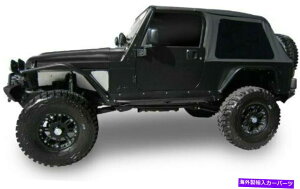 Soft Top 2004-2006�W�[�v�����O���[��������LJ�t���[�����X�u�΂̏_�炩���g�b�v���z�� 2004-2006 Jeep Wrangler Unlimited LJ Frameless Bowless Soft Top Sailcloth Black