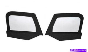Soft Top 97-06W[vEO[TJ\tggbv㕔hAEBhEhCo[qubNyA 97-06 Jeep Wrangler TJ Soft Top Upper Doors Window Driver & Passenger Black Pair
