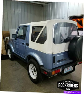 Soft Top �����p�\�t�g�g�b�v�ƃN���A���A�E�B���h�E�z���C�g1986-1994�X�Y�L�T�����C98652 Replacement Soft Top and Clear Rear Windows White 1986-1994 Suzuki Samurai 98652�y���s�A���i�z