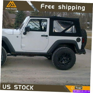 Soft Top �W�[�vwrangler TJ 2�h�A�̂��߂̍��̌����̏_�炩����y�ь�̐F�����̑� Black replacement Soft Top & Rear Tinted Windows FOR Jeep Wrangler TJ 2 Door�y���s�A���i�z