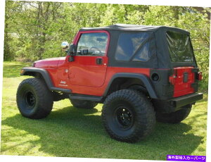 Soft Top FTChplAEBhEt97-06W[vO[\tggbv For 97-06 Jeep Wrangler Soft Top with Tinted Side Panels & Rear Window