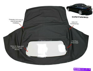 Soft Top �V�{���[�J�}��1994-02�R���o�[�`�u���\�t�g�g�b�v���v���X�`�b�N�E�B���h�E�u���b�N�Z���X Chevrolet Camaro 1994-02 Convertible Soft Top & Plastic Window Black Sailcloth