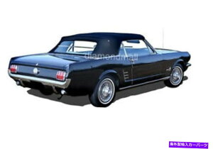 Soft Top �t�H�[�h�}�X�^���O�R���o�[�`�u���\�t�g�g�b�v�������v���X�`�b�N�E�B���h�E1964-1966�u���b�N Ford mustang Convertible Soft Top Replacement & Plastic window 1964-1966 BLACK�y���s�A���i�z