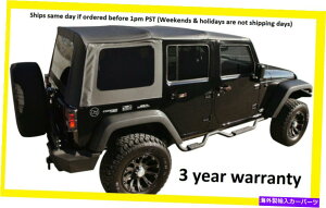 Soft Top ���v���Z�b�g�ȃu���b�N�\�t�g�g�b�vTINT��07-09�W�[�v�����O���[��������4�̃h�A REPLACEMENT BLACK SOFT TOP TINT WINDOWS 07-09 FOR JEEP WRANGLER UNLIMITED 4 DOOR�y���s�A���i�z