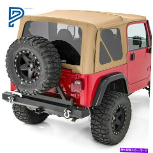 Soft Top 1997N2006N̏_炩gbvFWindows Sailcloth Jeep Wrangler TJ Soft top Replacement & Tinted Windows Sailcloth For 1997-2006 Jeep Wrangler TJ