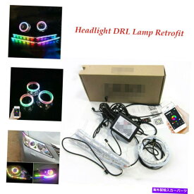 USヘッドライト DC12V LEDカーエンジェルアイレーシングランプRGBテレスコピックランプリード装飾ストリップ DC12V LED Car Angel Eye racing lamp RGB Telescopic Lamp Refit Decoration Strips