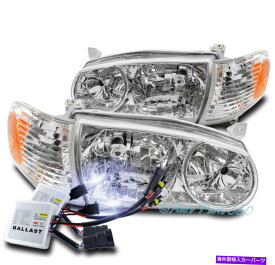 USヘッドライト 01-02トヨタカローラクロームヘッドライトヘッドランプ+コーナーランプW / 10000K HIDセット FOR 01-02 TOYOTA COROLLA CHROME HEADLIGHT HEADLAMP +CORNER LAMP W/10000K HID SET