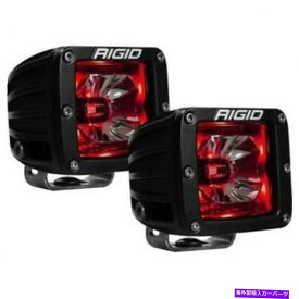 USヘッドライト 硬質産業ラディアンスバックライトLEDポッド（ペア）（赤）Freeshipping Rigid Industries Radiance Backlit LED Pods (Pair) (Red) FREESHIPPING