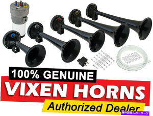 horns ���X����5�g�����y�b�g�f�B�L�V�[/�n�U�[�h�~���[�W�J���G�A�z�[���L�b�g12V�u���b�NVXH6801B LOUD 5 TRUMPET DIXIE/DUKES OF HAZZARD MUSICAL AIR HORN KIT 12V BLACK VXH6801B�y���s�A���i�z