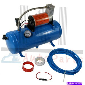 horns dԂ̊p̃^Ĉ߂6bg̃^N150psidctĂ12v̋Ck@ 12V Air Compressor With 6 Liter Tank 150PSI DC For Train Horns Tires Motorhome