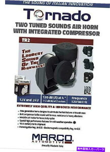 horns 12VԗpX[p[Eh}RRpNgGAz[FI[goC SUPER LOUD MARCO TORNADO Compact Air Horn for 12V Vehicles: Motorcycles Car New