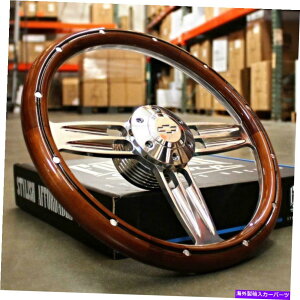 horns 14 "C`|bVEbhXeAOzC[V{Bowtiez[A6C10 GMC 14" Inch Polished & Wood Steering Wheel Chevy Bowtie Horn , 6 Hole C10 GMC