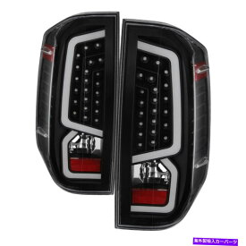 USテールライト TOYOTA 14-18ツンドラブラックLEDリアテールブレーキライトランプペアセット Fit Toyota 14-18 Tundra Black LED Rear Tail Brake Lights Lamp Pair Set