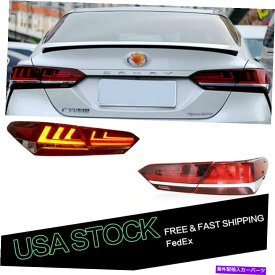 USテールライト Taillights Antmbity for Toyota Camry 2018-2021赤の起動アニメーション動的 Taillights Assembly For Toyota Camry 2018-2021 Red Start Up Animation Dynamic