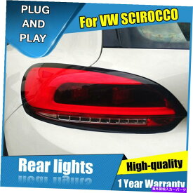 USテールライト VW Sciroccoダーク/赤色LED後部ランプアセンブリLEDテールライト2009-2014 For VW SCIROCCO Dark / Red LED Rear Lamps Assembly LED Tail Lights 2009-2014
