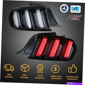 USテールライト 15~20フォードマスタングユーロクリアレンズのシーケンシャルターン信号LEDテールライト Sequential Turn Signals LED Tail Lights For 15-20 Ford Mustang Euro Clear Lens