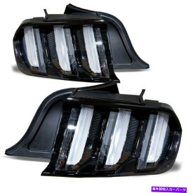 USテールライト 15-20フォードマスタングユーロクリアレンズLEDシーケンシャルターンシグナルテールライト For 15-20 Ford Mustang Euro Clear Lens LED Sequential Turn Signals Tail Lights