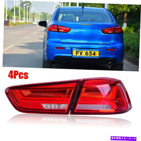 USテールライト テールライトLEDレッドレンズリア交換アセンブリランプフィットミツバシランサー Tail lights LED Red Lens Rear Replacment Assembly Lamp Fit For Mitsubishi Lancer