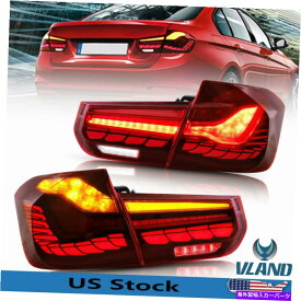 USテールライト 13-18 BMW 3シリーズF30 F80赤LED順次セットのためのVland OLED LEDテールライト VLAND OLED LED Tail Lights For 13-18 BMW 3 Series F30 F80 Red LED Sequential Set