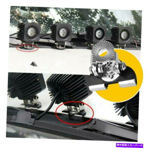 Cs[o[ LEDCgo[tuPbgs[t[hz_[tBbgATVIt[hW[v2s[X LED Light Bar Mounting Bracket Pillar Hood Holder Fit For ATV OffRoad JEEP 2pcs