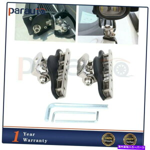 Cs[o[ 2̒̃jo[Tt[h}EguPbgLED[NCgo[Nvz_[ Set of 2 A Pillar Universal Hood Mount Brackets Led Work Light Bars Clamp Holder