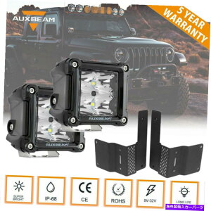 Cs[o[ W[vO[JL̂߂3 "LED[NCgo[X|bg|bhw / as[}EguPbg 3" LED Work Light Bar Spot Pods w/ A-Pillar Mount Bracket For Jeep Wrangler JL