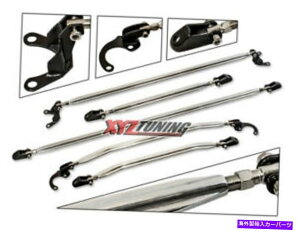 C�s���[�o�[ 88-91 CIVIC / CRX C-PILLAR + STRUT TOWER +�����^�C�A�[���o�[�u���[�X5�R���{ 88-91 Civic/CRX C-Pillar+Strut Tower+Lower Tie Arm Bars Brace 5 Pieces Combo�y���s�A���i�z