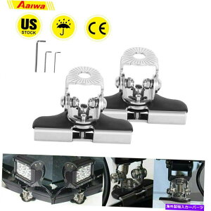 Cs[o[ 2{jo[TAs[t[hLED[NCgo[It[h}EguPbgNvz_[ 2x Universal A Pillar Hood Led Work Light Bar Offroad Mount Bracket Clamp Holder