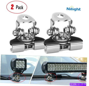 Cs[o[ W[vIt[ĥ߂LEDCgo[̎tuPbg̕ՓIȒ߉\Ȓ̃t[h LED Light Bar Mounting Bracket Universal Adjustable Pillar Hood for Jeep OffRoad