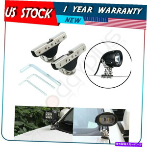 Cs[o[ jo[T2xs[t[hLEDCgo[}EguPbgNvz_[It[h Universal 2x A Pillar Hood Led Light bar Mount Bracket Clamp Holder Offroad