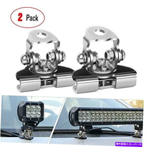 Cs[o[ LEDCgo[tuPbgAjbCg2s[XՓIȒ߉\ȃs[t[h2 LED Light Bar Mounting Bracket, Nilight 2PCS Universal Adjustable Pillar Hood 2