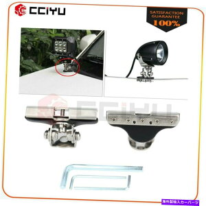 C�s���[�o�[ 2�s�J�X���ՓI�Ȓ��t�[�hLED���[�N���C�g�o�[�}�E���g�u���P�b�g�N�����v�z���_�[�J�[ 2Pcs Universal A Pillar Hood Led Work Light Bar Mount Bracket Clamp Holder Car�y���s�A���i�z