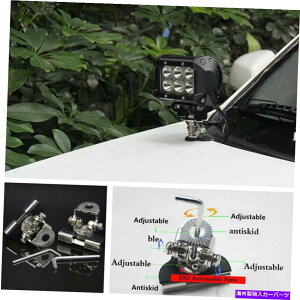 C�s���[�o�[ 2��PCS���^����PILLAR�t�[�h�}�E���g�u���P�b�g�N�����vLED���C�g�p�̃_���[�W�z���_�[�͂���܂��� 2 Pcs Metal Car A Pillar Hood Mount Bracket Clamp NO Damage Holder For LED Light�y���s�A���i�z