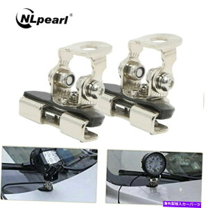 Cs[o[ Ԃ̃jo[T2{s[t[hLED[NCgo[x[X}EguPbgvz_[ Car Universal 2x A Pillar Hood Led Work Light bar Base Mount Bracket lamp Holder