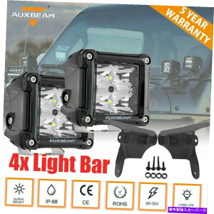 Cs[o[ 3 "X|bgLEDCgo[|bhw /fAAs[}EguPbgpW[vO[JL 3" Spot LED Light Bar Pods w/ Dual A-Pillar Mount Bracket For Jeep Wrangler JL