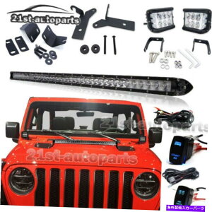 C�s���[�o�[ �W�[�v�����O���[JL�A�b�p�[�t�[�h31 LED���C�g�o�[�T�C�h�s���[�����v�|�b�h�}�E���g�L�b�g For Jeep Wrangler JL Upper Hood 31 LED Light Bar Side Pillar Lamp Pod Mount Kit�y���s�A���i�z