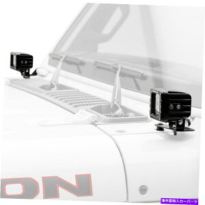 Cs[o[ W[vm20 A-PILLAR BOLT-ON 3 "2×20WL[utbhr[LEDCgo[ For Jeep Gladiator 20 A-Pillar Bolt-on 3" 2x20W Cube Flood Beam LED Light Bar