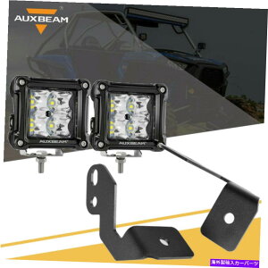 Cs[o[ 3C`LED[NCgo[X|bg|bh+ As[}EgpPolaris RZR XP1000 900 3Inch LED Work Light Bar Spot Pods + A-Pillar Mount For Polaris RZR XP1000 900