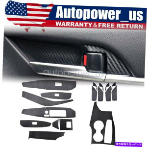 p[c g^Ĵ߂̒Yf@ۂ̎Ԃ̃CeȂLbg̃gXebJ[2018-2021 Carbon fiber Car Interior Decor Kits Trim Sticker For Toyota Camry 2018-2021