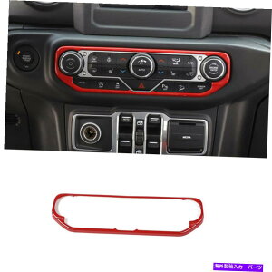 p[c 2018 Jeep Wrangler JL̂߂1̐Ԃ̐GARJo[̃g 1pc Red Center Control Air Condition Switch Cover Trim For 2018 Jeep Wrangler JL