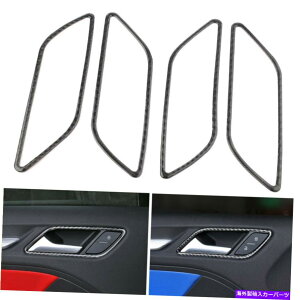 p[c 4×2{̒Yf@ێhApgtBbgAudi A3 S3 2014-2018 4xs Real Carbon Fiber interior Door Handle Decor Trim Fit Audi A3 S3 2014-2018